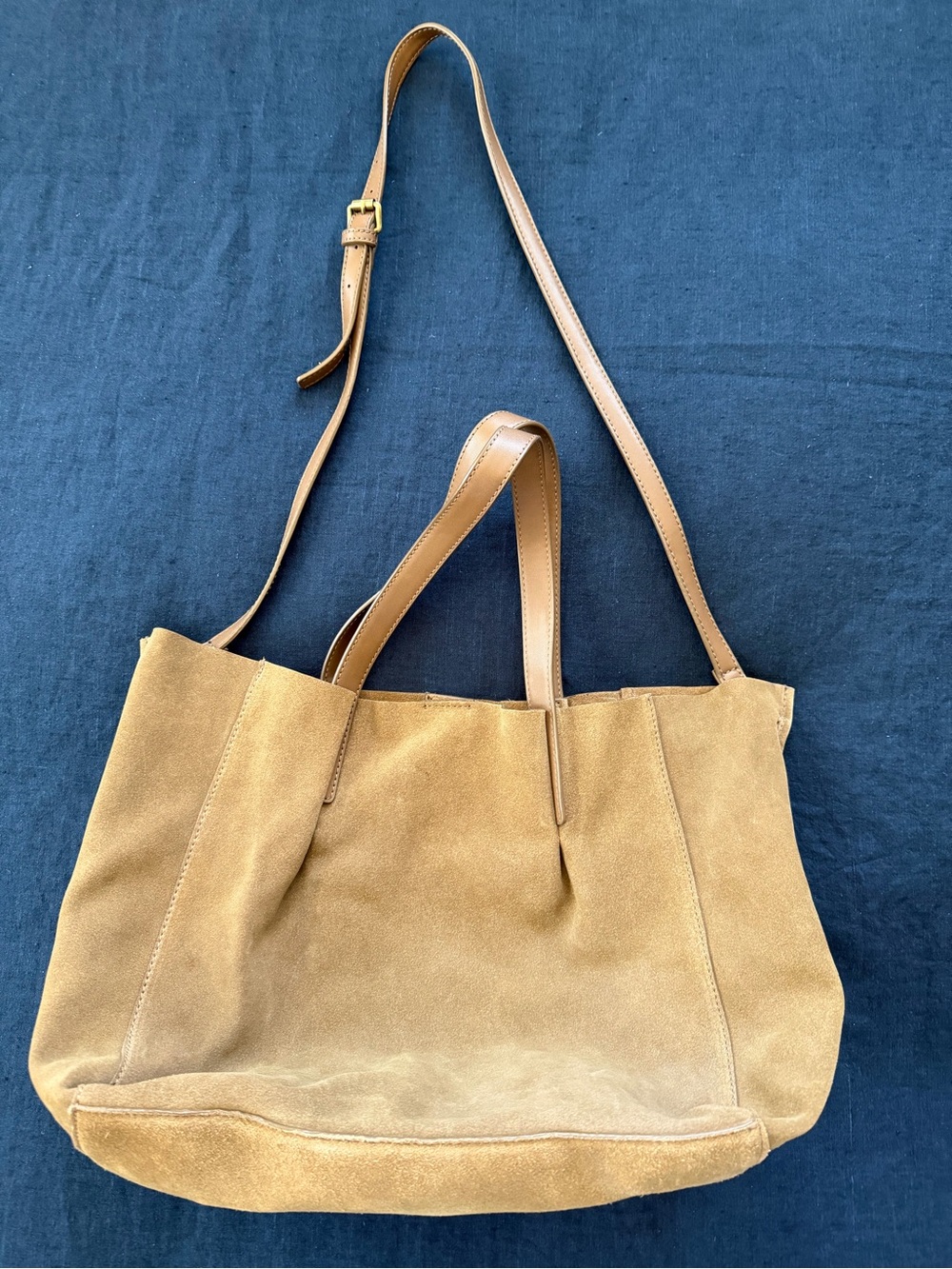 ZARA Suede Tote Bag in Brown - Picture 5 of 5
